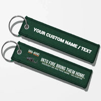 Thumbnail for Sikorsky HH-60G Pave Hawk Aviator Key Chains - Dark Green - Personalized