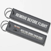 Thumbnail for Sikorsky HH-60G Pave Hawk Aviator Key Chains - Gray - Remove Before Flight