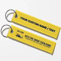 Thumbnail for Sikorsky HH-60G Pave Hawk Aviator Key Chains - Yellow - Personalized