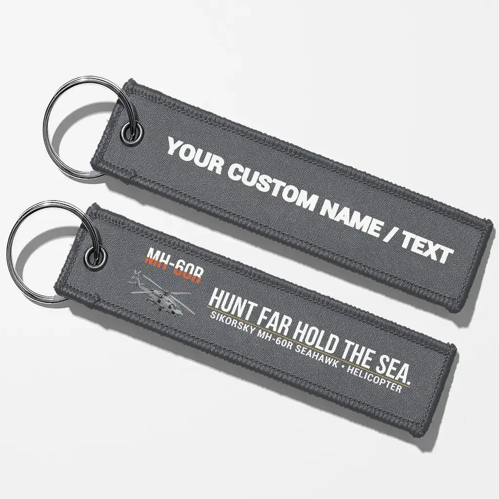 Sikorsky MH-60R Seahawk Aviator Key Chains - Gray - Personalized