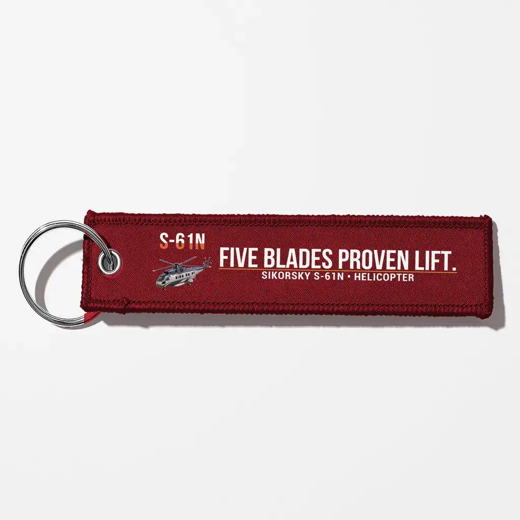 Sikorsky S-61N Aviator Key Chains - Dark Red