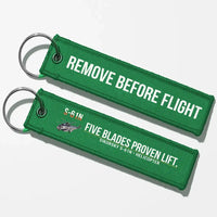 Thumbnail for Sikorsky S-61N Aviator Key Chains - Green - Remove Before Flight