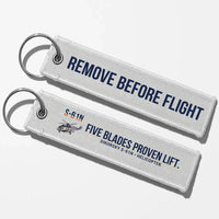 Thumbnail for Sikorsky S-61N Aviator Key Chains - White - Remove Before Flight