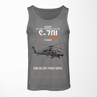Thumbnail for Sikorsky S-70i FIREHAWK design on gray tank top