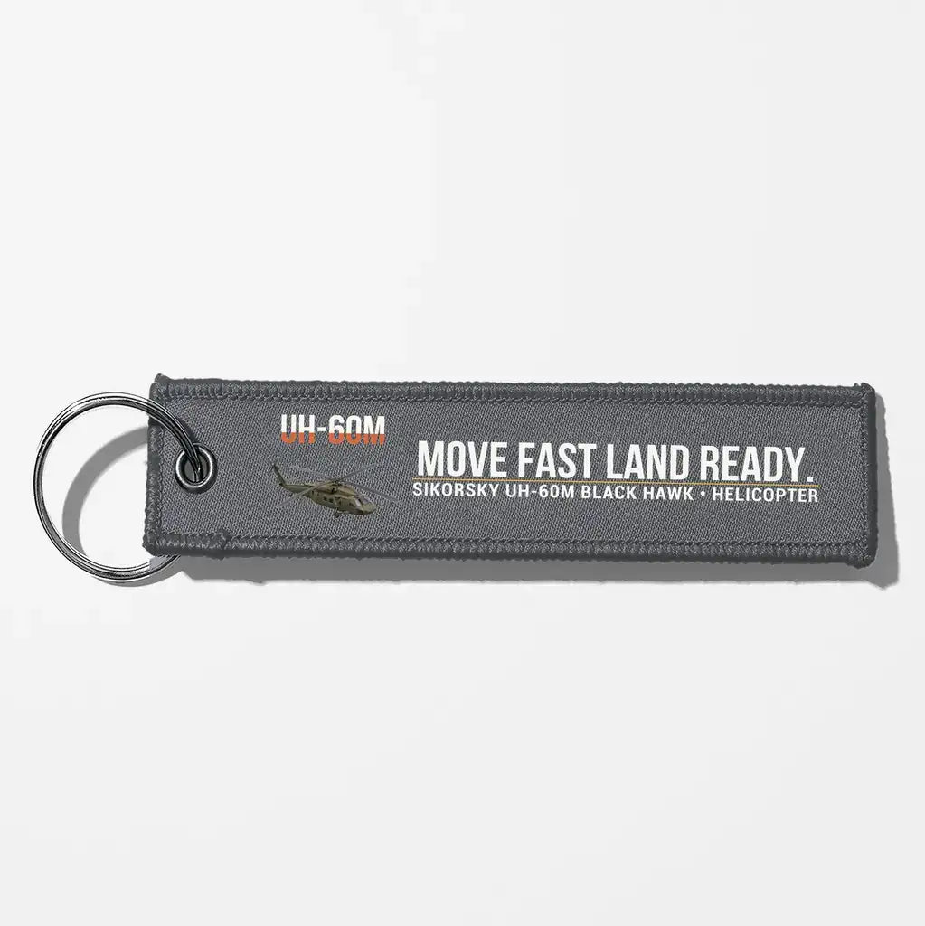 Sikorsky UH-60M Black Hawk Aviator Key Chains - Gray