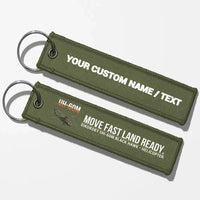 Thumbnail for Sikorsky UH-60M Black Hawk Aviator Key Chains - Green Army - Personalized