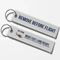 Thumbnail for Sikorsky UH-60M Black Hawk Aviator Key Chains - White - Remove Before Flight