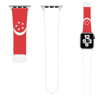 Thumbnail for Singapore Flag Designed Soft Silicone Apple Watch Bands