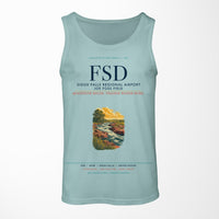 Thumbnail for Sioux Falls Regional Airport Joe Foss Field (FSD) design on light green tank top