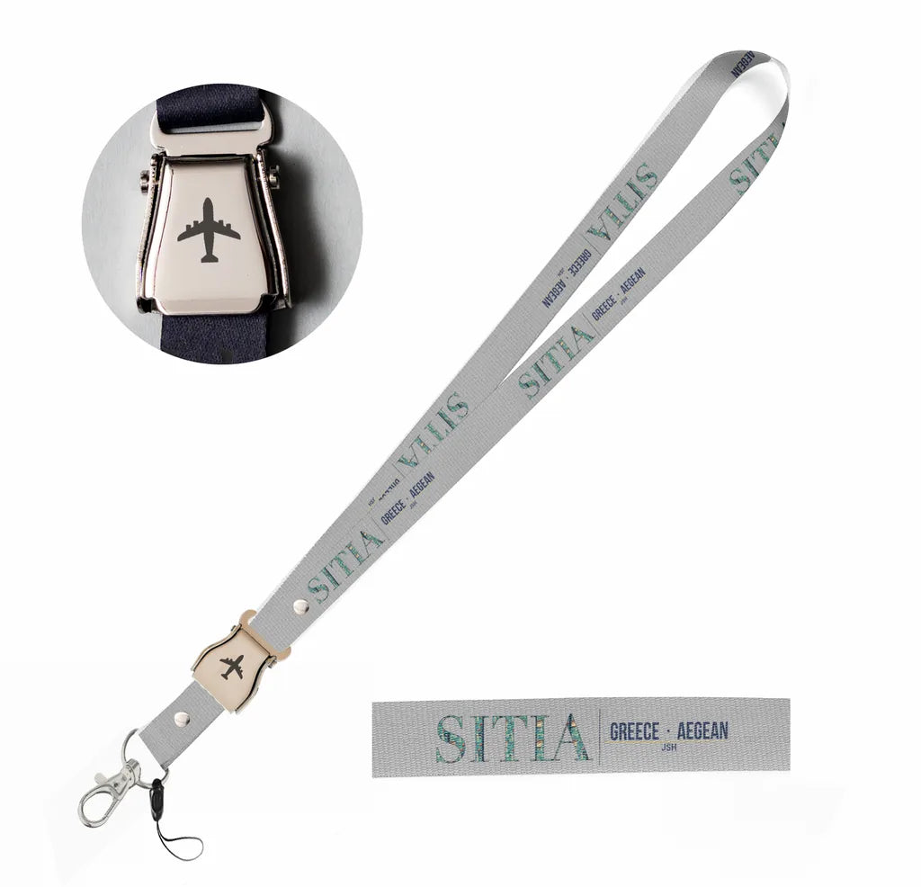 Sitia City Series seat belt lanyard - light gray