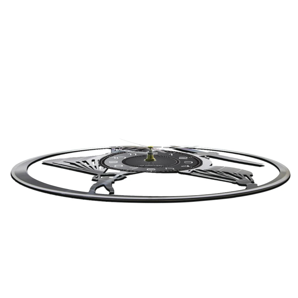 Helicopter Pilot Skydiving Sports Vinyl Record Designed Wall Clocks