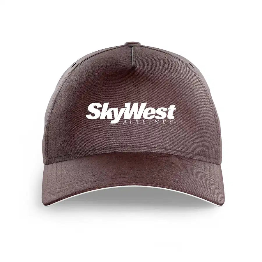 Skywest Airlines printed hat - brown