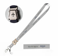 Thumbnail for Slovakia Country Series seat belt lanyard - light gray
