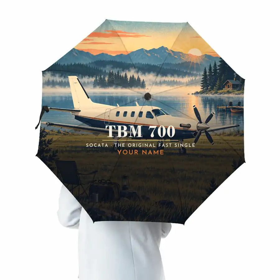 Socata TBM 700 - 3D + Name - Umbrella