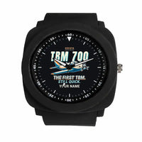 Thumbnail for Socata TBM 700 - Cartoon + Name - Rubber Strap - Black