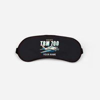 Thumbnail for Socata TBM 700 - Cartoon + Name - Sleep Mask - Black