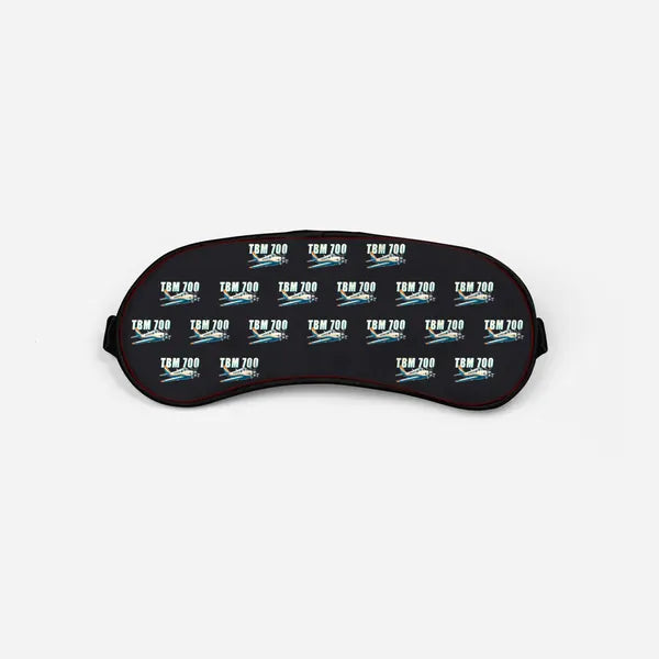 Socata TBM 700 - Cartoon Pattern - Sleep Mask - Black
