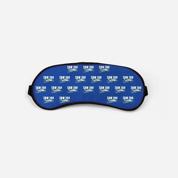 Socata TBM 700 - Cartoon Pattern - Sleep Mask - Blue