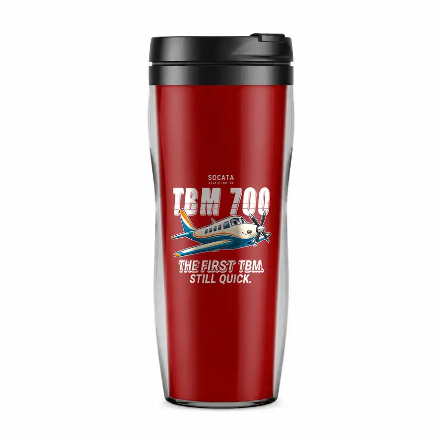 Socata TBM 700 - Cartoon - Plastic (No Holder) - Red