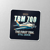 Thumbnail for Socata TBM 700 - Cartoon - Square Sticker - Close-up