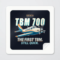 Thumbnail for Socata TBM 700 - Cartoon - Square Sticker - Peel