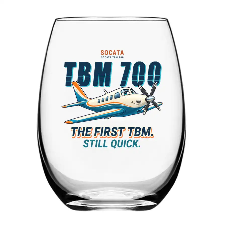 Socata TBM 700 - Cartoon - Water & Drink Glass