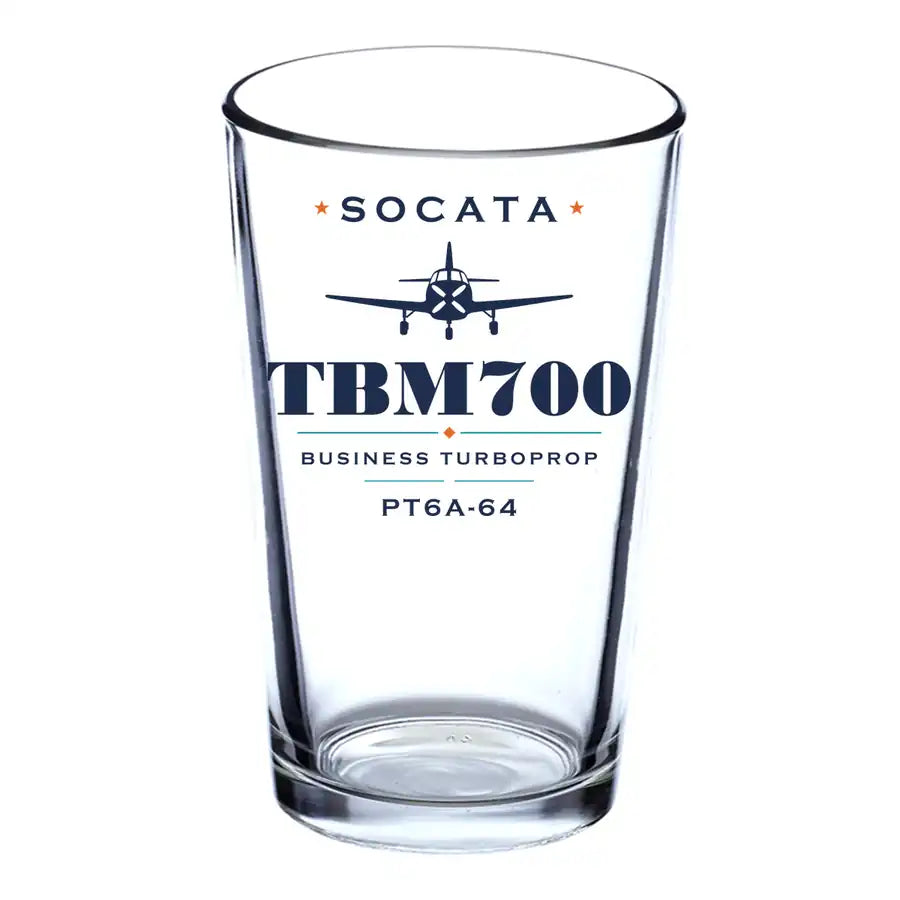 Socata TBM 700 - Heritage - Beer & Water Glass
