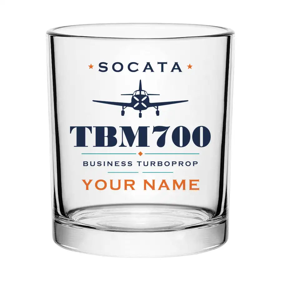 Socata TBM 700 - Heritage + Name - Special Whiskey Glass