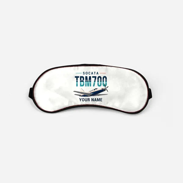 Socata TBM 700 - Original + Name - Sleep Mask - White