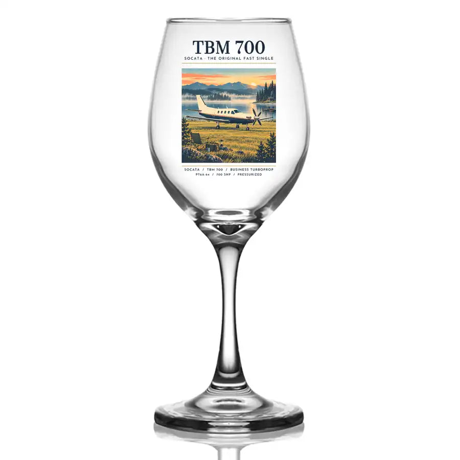 Socata TBM 700 - Poster - Wine Glass