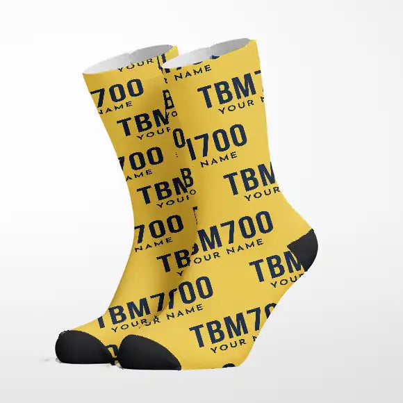 Socata TBM 700 - Socks - Yellow + Name