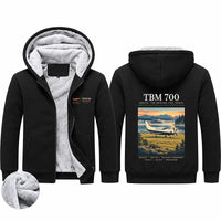Thumbnail for Socata TBM 700 Zipped Sweatshirts - Poster - Black