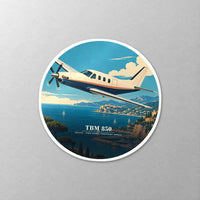 Thumbnail for Socata TBM 850 - 3D - Circle Sticker - Close-up