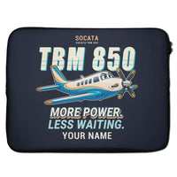 Thumbnail for Socata TBM 850 - Cartoon + Name - Laptop Sleeve