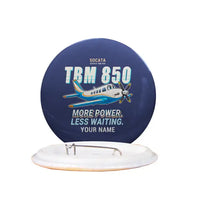 Thumbnail for Socata TBM 850 - Cartoon + Name - Pin - Navy Blue