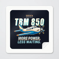 Thumbnail for Socata TBM 850 - Cartoon - Square Sticker - Peel
