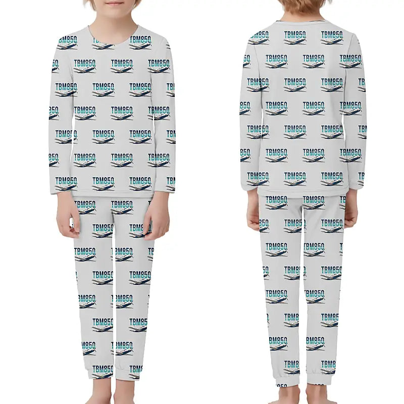 Socata TBM 850 - Children Pajamas - Original Pattern - Light Gray