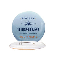 Thumbnail for Socata TBM 850 - Heritage + Name - Pin - Light Blue