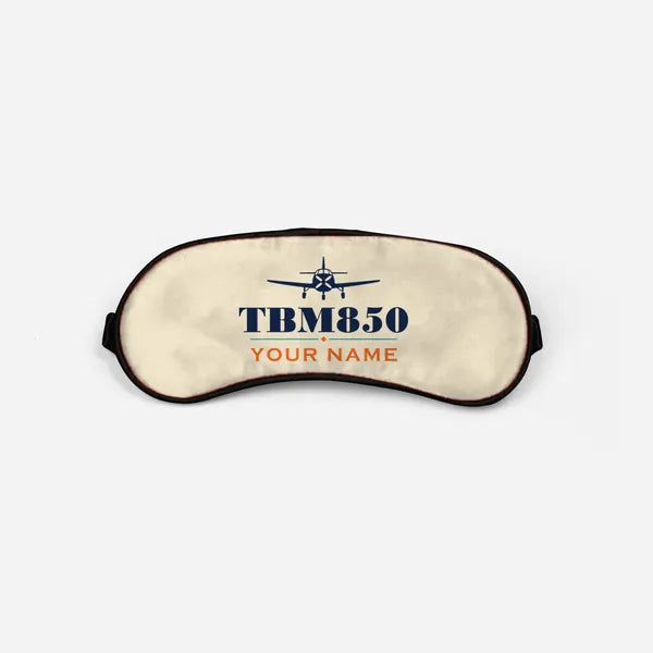 Socata TBM 850 - Heritage + Name - Sleep Mask - Beige