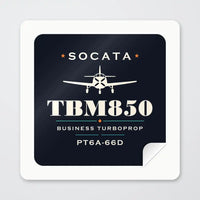 Thumbnail for Socata TBM 850 - Heritage - Square Sticker - Peel