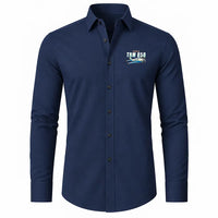 Thumbnail for Socata TBM 850 - Long Sleeve Shirt - Cartoon - Dark Blue