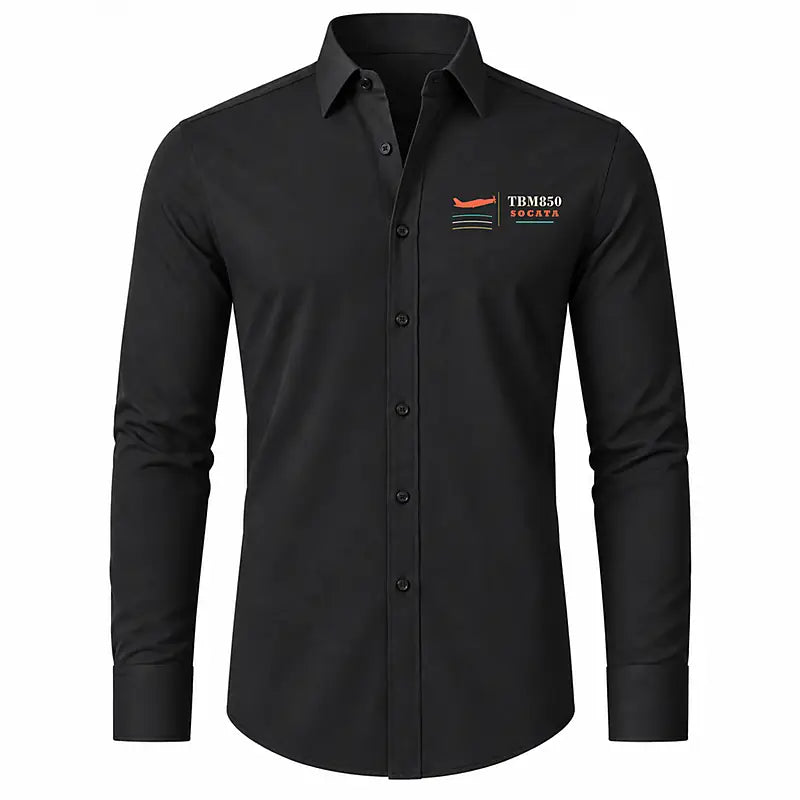 Socata TBM 850 - Long Sleeve Shirt - Poster - Black