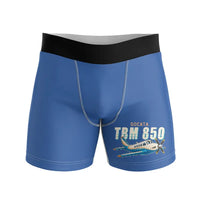 Thumbnail for Socata TBM 850 - Men Boxers - Cartoon - Blue