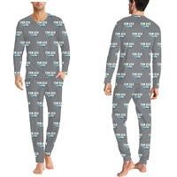 Thumbnail for Socata TBM 850 - Men Pajamas - Cartoon Pattern - Gray