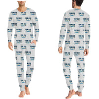 Thumbnail for Socata TBM 850 - Men Pajamas - Cartoon Pattern - Light Gray
