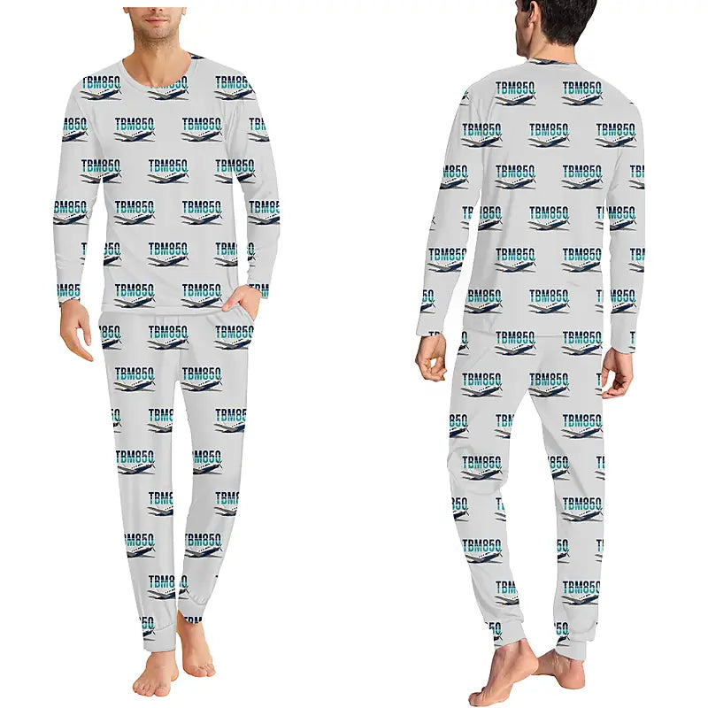 Socata TBM 850 - Men Pajamas - Original Pattern - Light Gray