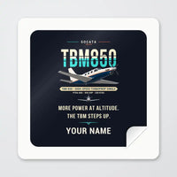Thumbnail for Socata TBM 850 - Original + Name - Square Sticker - Peel