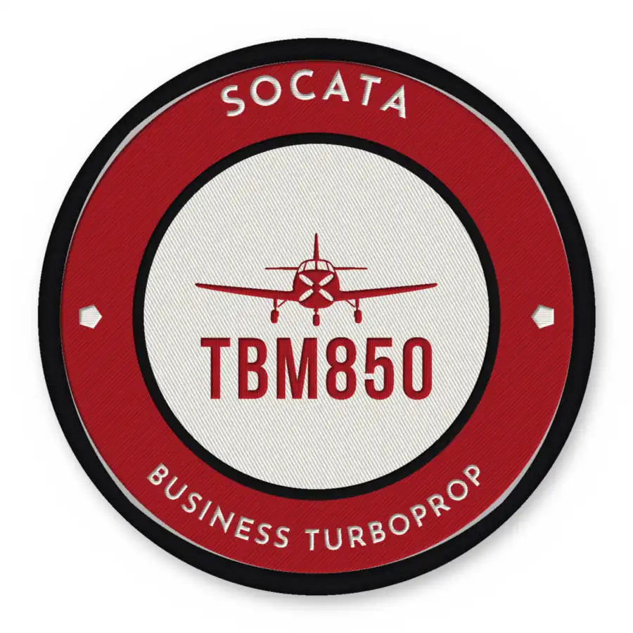 Socata TBM 850 Patches - Circle - Red White