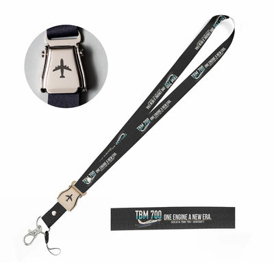 Socata TBM 700 seat belt lanyard - black