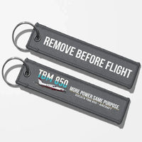 Thumbnail for Socata TBM 850 Aviator Key Chains - Gray - Remove Before Flight